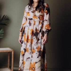 LYDIA MAXI DRESS | CAMEL FLORAL From Baltic Born
